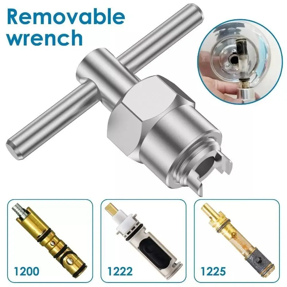 Aluminum Alloy Faucet Core Removal Tool Lightweight Multifunctional Bathroom Faucet Wrench Practical Bathroom Spanner Wrench
Aluminum Alloy Faucet Core Removal Tool Lightweight Multifunctional Bathroom Faucet Wrench Practical Bathroom Spanner Wrench