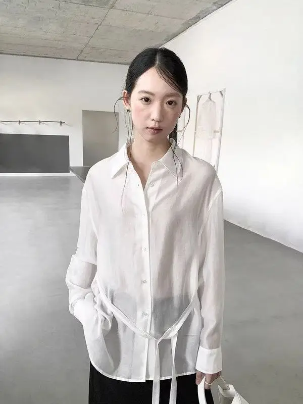 Slimming Effectiven Belted Waist Commute Pure Color irt Love And Nancy 2026 Spring Summer Cotton Long Sve Blouse
Slimming Effectiven Belted Waist Commute Pure Color irt Love And Nancy 2026 Spring Summer Cotton Long Sve Blouse