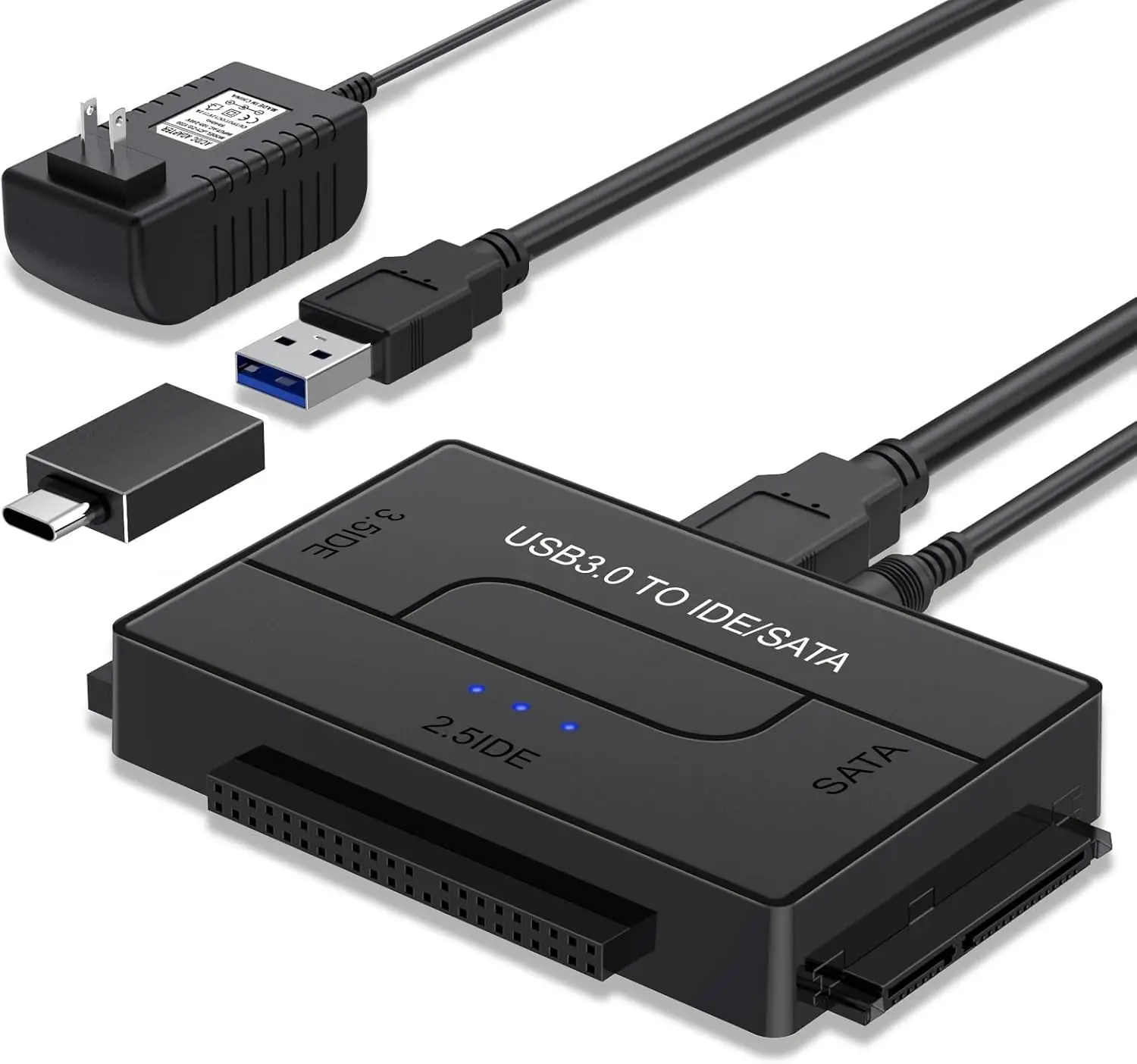 Адаптер USB 3.0 для подключения жестких дисков SATA/IDE 2.5/3.5 дюйма, внешний конвертер с блоком питания 12В
Адаптер USB 3.0 для подключения жестких дисков SATA/IDE 2.5/3.5 дюйма, внешний конвертер с блоком питания 12В