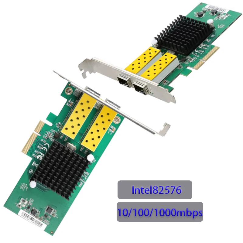 Lan Card RJ-45 LAN Adapter for desktop computer optical fiber port Fast Ethernet PCI-E Gigabit Optical Network Card high-speed
Lan Card RJ-45 LAN Adapter for desktop computer optical fiber port Fast Ethernet PCI-E Gigabit Optical Network Card high-speed