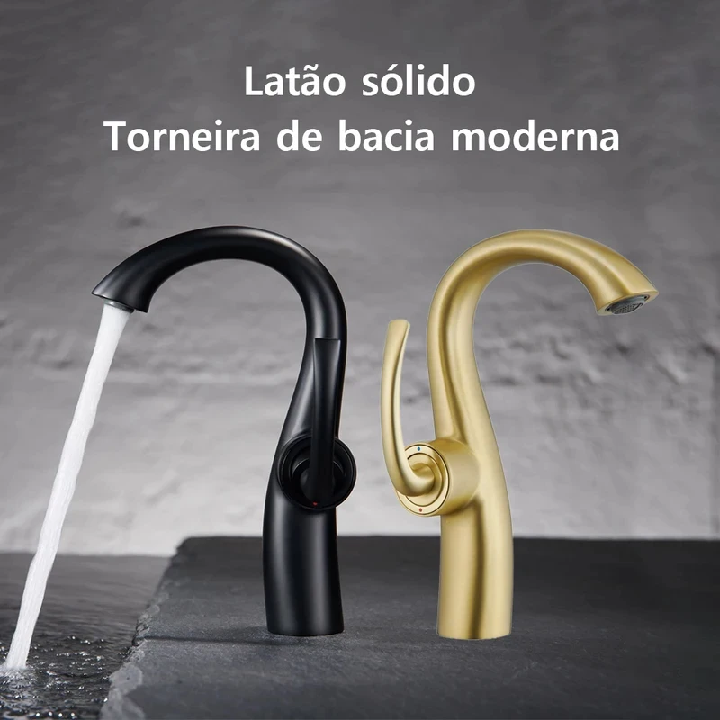 Luxury Brushed Gold Bathroom Faucet Deck Mounted Vanity Brass Mixer Water Tap Washbasin Sink Faucet One Hole Black Basin Faucets
Luxury Brushed Gold Bathroom Faucet Deck Mounted Vanity Brass Mixer Water Tap Washbasin Sink Faucet One Hole Black Basin Faucets
