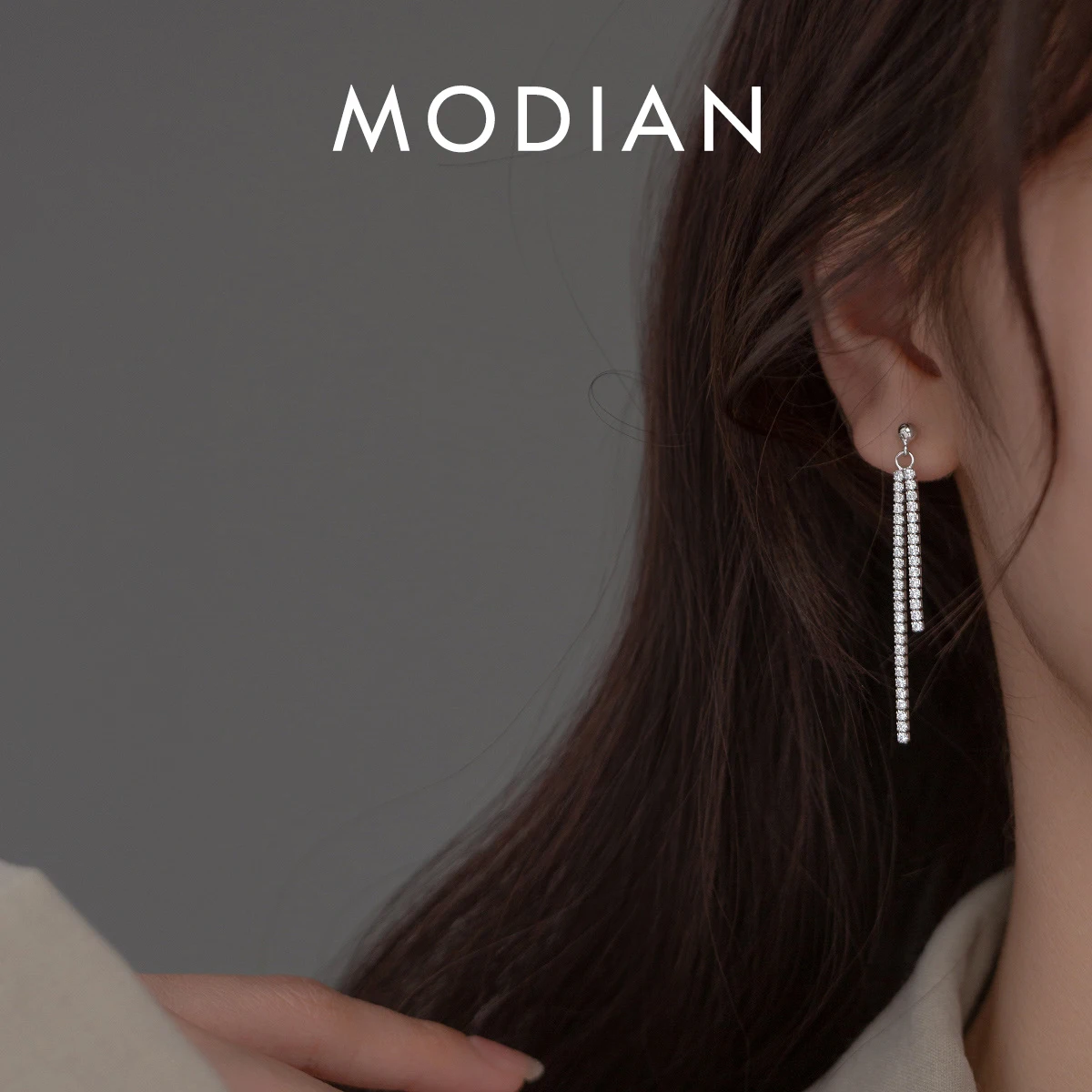 Modian 925 Sterling Silver Sparkling Drop Earrings For Women Party Wedding Silver Tassel Dangle Earrings Fine Jewelry Gift
Modian 925 Sterling Silver Sparkling Drop Earrings For Women Party Wedding Silver Tassel Dangle Earrings Fine Jewelry Gift