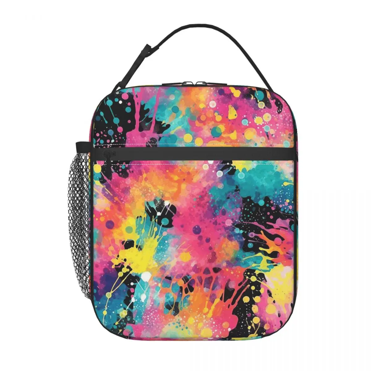 Colorful Graffiti Splashing Pattern Insulated Lunch Bag for Women Children Portable Food Boxes Thermal Lunch Box Tote
Colorful Graffiti Splashing Pattern Insulated Lunch Bag for Women Children Portable Food Boxes Thermal Lunch Box Tote