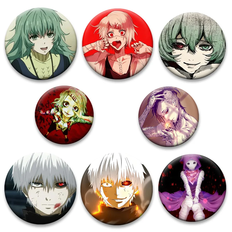 58mm Anime Icons Brooches Kaneki Ken,Suzuya Juuzou,Eto,Kamishiro Rize Pins for Backpack Accessories Cartoon Badge Jewelry Gifts
58mm Anime Icons Brooches Kaneki Ken,Suzuya Juuzou,Eto,Kamishiro Rize Pins for Backpack Accessories Cartoon Badge Jewelry Gifts