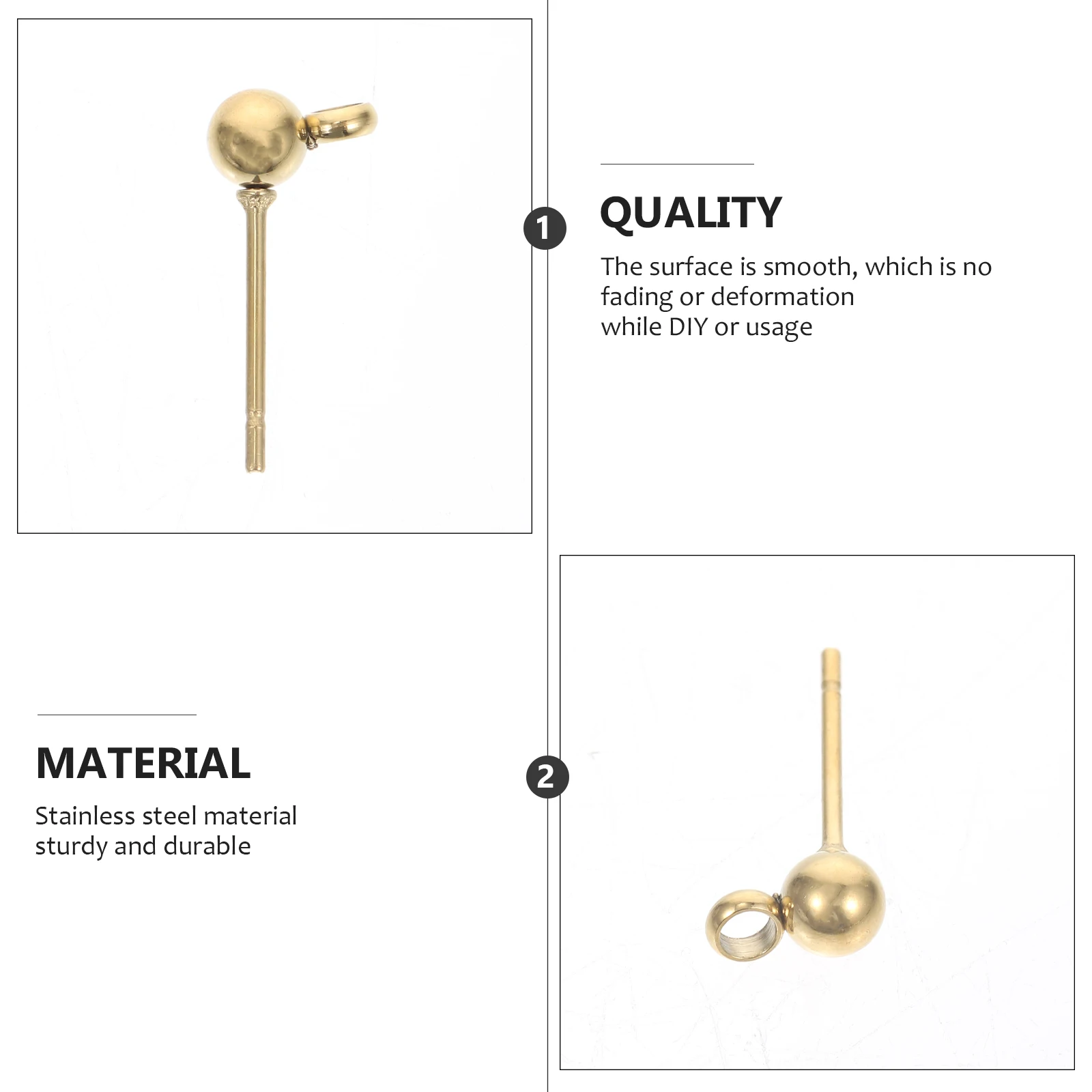 100pcs Needle Accessories Pin Components Jewelry Findings Earring Making Supplies Stainless Steel Ball Post Studs Diy Handmade
100pcs Needle Accessories Pin Components Jewelry Findings Earring Making Supplies Stainless Steel Ball Post Studs Diy Handmade
