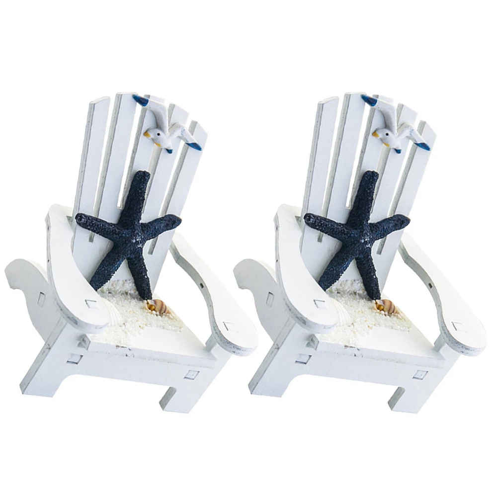2 Pcs Beach Chair Nautical Decor Decorative Miniature Coastal Home Ornament Pine Wood Chairs
2 Pcs Beach Chair Nautical Decor Decorative Miniature Coastal Home Ornament Pine Wood Chairs