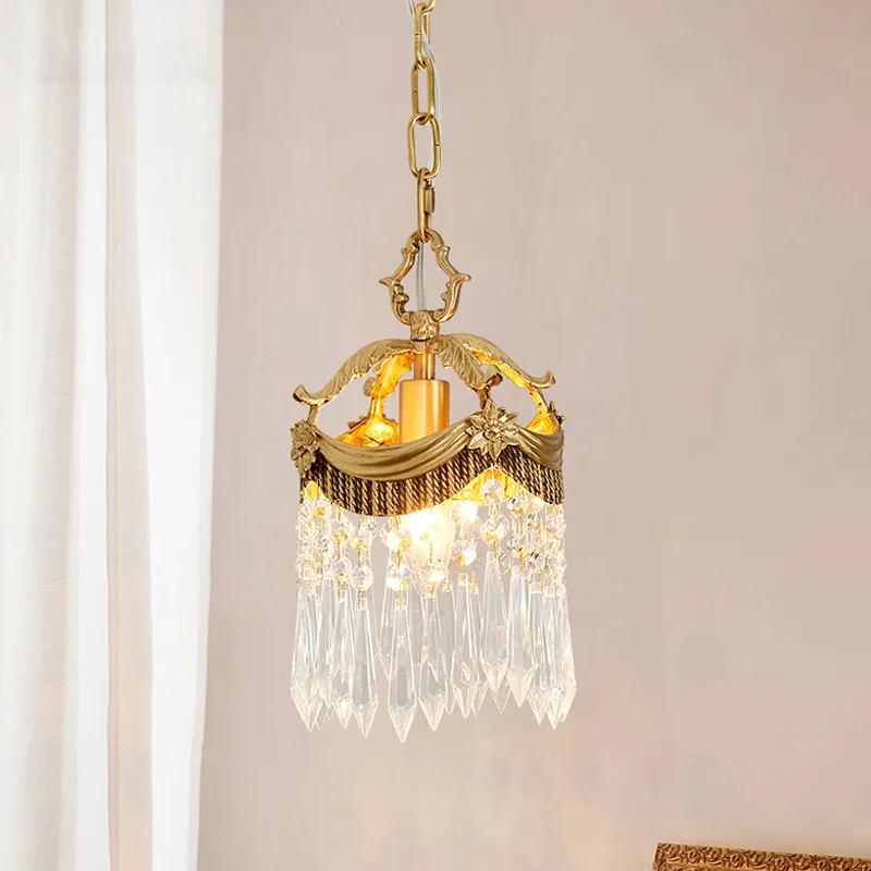 Creative Brass Crystal Small Chandelier Light Retro Restaurant Rooms Bedroom Copper Art Lighting
Creative Brass Crystal Small Chandelier Light Retro Restaurant Rooms Bedroom Copper Art Lighting