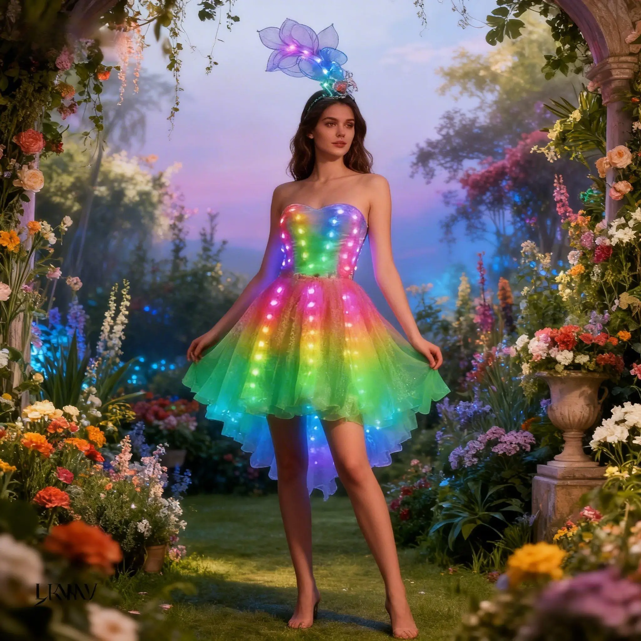 Women's Full Color LED Dress Luminous Glowing Tutu Skirt Lighting for Stage Performance And Dancing Shows
Women's Full Color LED Dress Luminous Glowing Tutu Skirt Lighting for Stage Performance And Dancing Shows