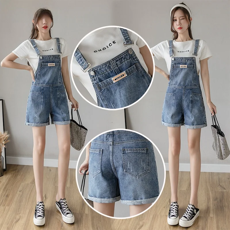 Summer Casual Denim Overalls Women's Wide Leg Short Pants High Waist Folded Pocket Detail Travel Friendly Office Suitable
Summer Casual Denim Overalls Women's Wide Leg Short Pants High Waist Folded Pocket Detail Travel Friendly Office Suitable