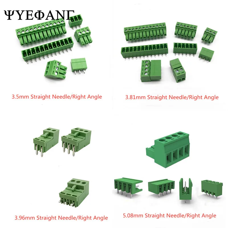 5sets 15EDG 3.81mm 3.5mm 5.08mm 3.96mm KF2EDG Straight Needle/Right Angle PCB Screw Terminal Blocks Connector 2Pin-10Pin Socket
5sets 15EDG 3.81mm 3.5mm 5.08mm 3.96mm KF2EDG Straight Needle/Right Angle PCB Screw Terminal Blocks Connector 2Pin-10Pin Socket
