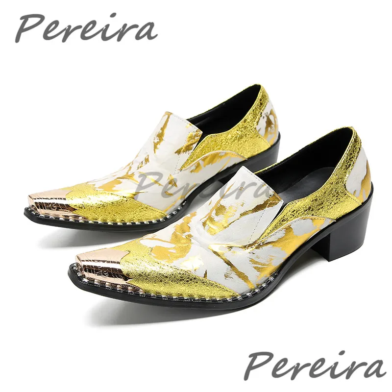 Gold Pointed Toe Dress Shoes Men's Mixed Colors Slip On Loafers Luxury Rivet Med Heel Business Casual Shoe Wedding Party Banquet
Gold Pointed Toe Dress Shoes Men's Mixed Colors Slip On Loafers Luxury Rivet Med Heel Business Casual Shoe Wedding Party Banquet