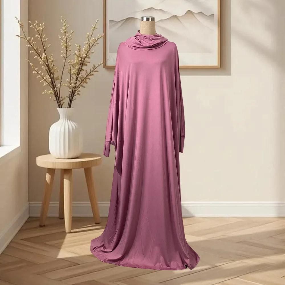 Muslim Women Robe One Piece Prayer Dress Hooded Abaya Islamic Clothing Dubai Saudi Solid Robe Turkish Modest Jalabiya Djellaba
Muslim Women Robe One Piece Prayer Dress Hooded Abaya Islamic Clothing Dubai Saudi Solid Robe Turkish Modest Jalabiya Djellaba