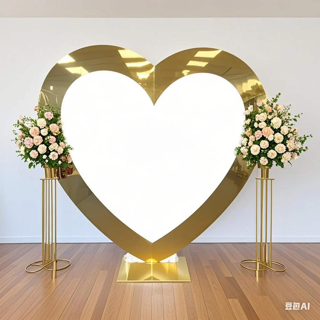 1pc Silver Stainless Steel Heart-Shaped Arch - Perfect Wedding Decoration for Party Stage & Welcome Area
1pc Silver Stainless Steel Heart-Shaped Arch - Perfect Wedding Decoration for Party Stage & Welcome Area