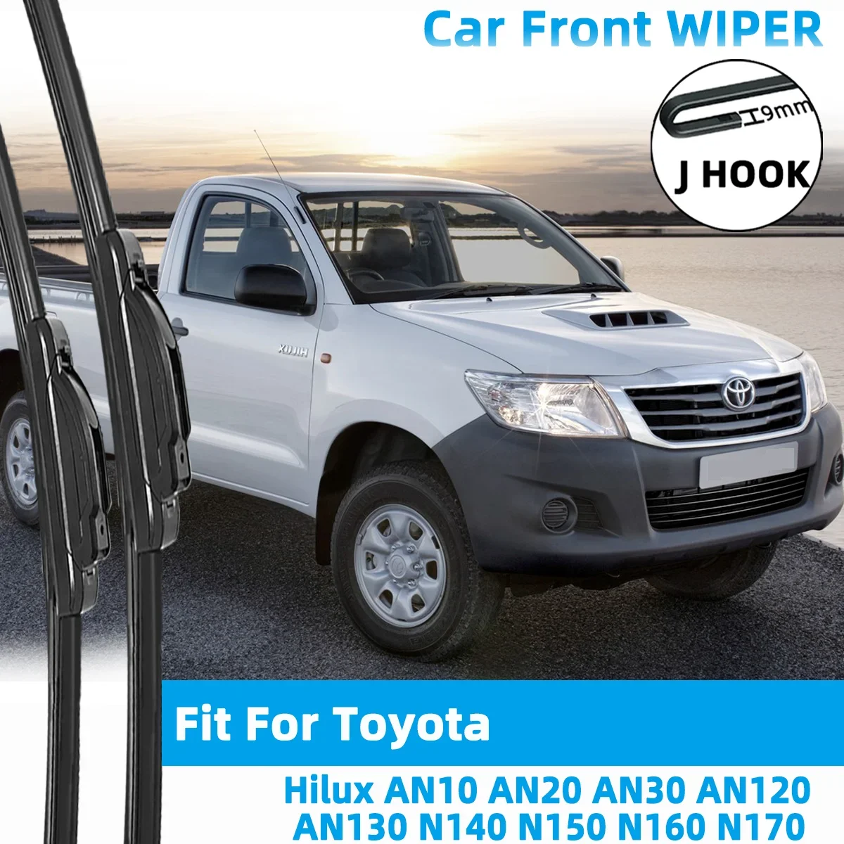 Front Wiper Accessorie Double Rubber Car Wipers for Toyota Hilux AN10 AN20 AN30 AN120 AN130 N140 N150 N160 N170 1997-2021
Front Wiper Accessorie Double Rubber Car Wipers for Toyota Hilux AN10 AN20 AN30 AN120 AN130 N140 N150 N160 N170 1997-2021