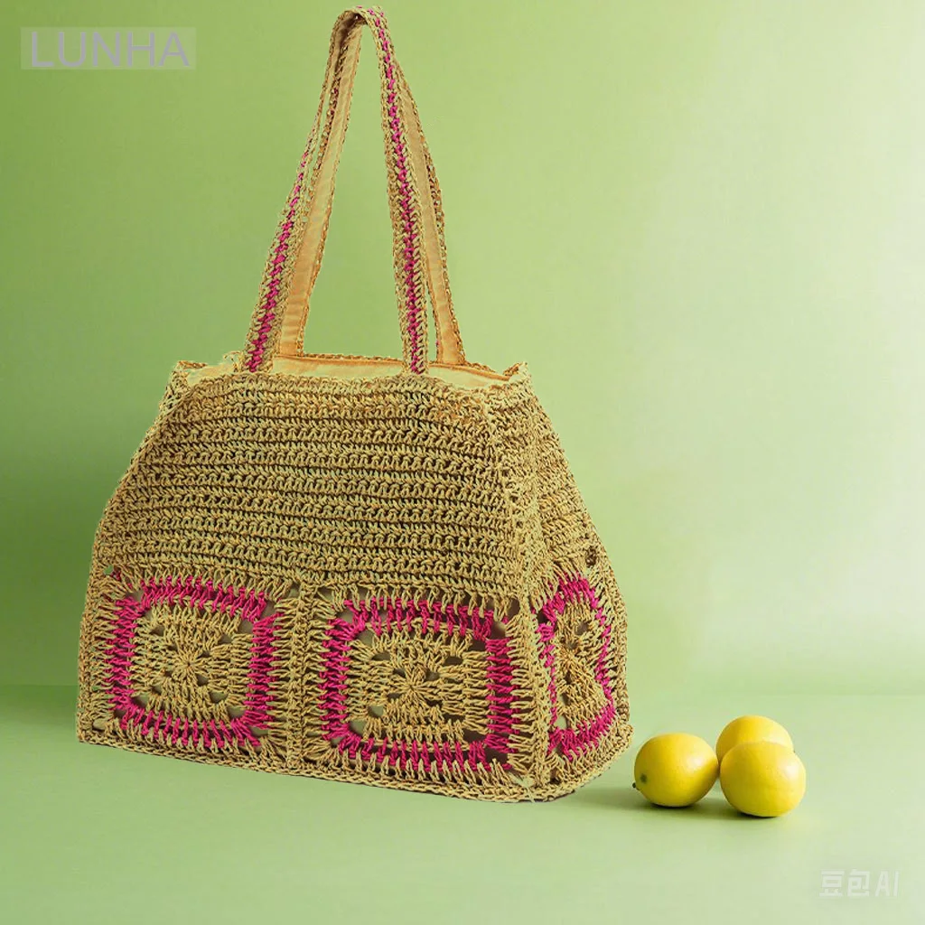 Женская летняя бумажная соломенная тканая сумка-ведро ручной работы в стиле ретро, полая пляжная сумка-тоут для путешествий, повседневных прогулок
Женская летняя бумажная соломенная тканая сумка-ведро ручной работы в стиле ретро, полая пляжная сумка-тоут для путешествий, повседневных прогулок