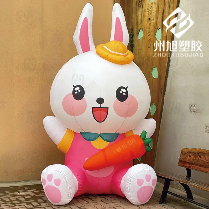 Inflatable New Year rabbit air model holding carrots outdoor mall activities holiday decoration props
Inflatable New Year rabbit air model holding carrots outdoor mall activities holiday decoration props
