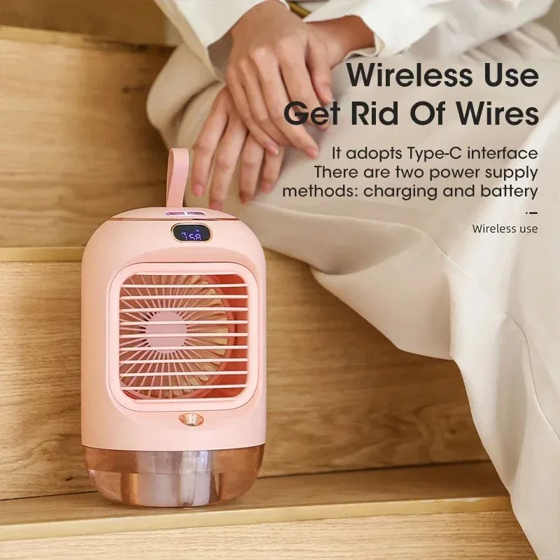 Rechargeable Portable USB Silent Mini Desktop Fan with Humidifier Night Light Air Cooler for Office Home
Rechargeable Portable USB Silent Mini Desktop Fan with Humidifier Night Light Air Cooler for Office Home