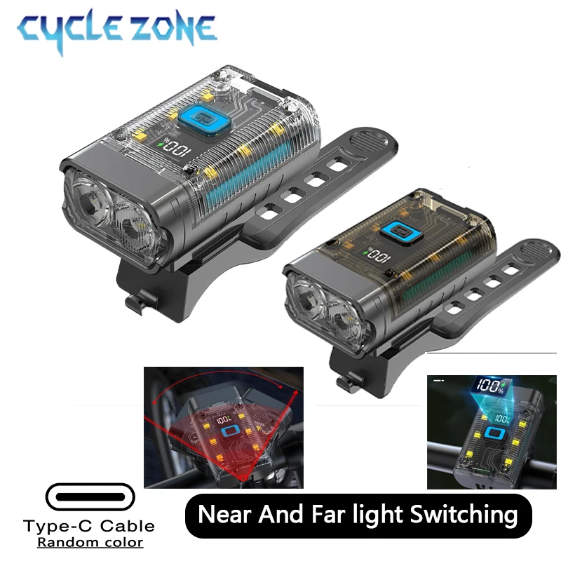 Bicycle Front Light Type-C Rechargeable LED Bike Head Light MTB Road Bike Cycling Headlight Bicycle Accessories Easy to Install
Bicycle Front Light Type-C Rechargeable LED Bike Head Light MTB Road Bike Cycling Headlight Bicycle Accessories Easy to Install