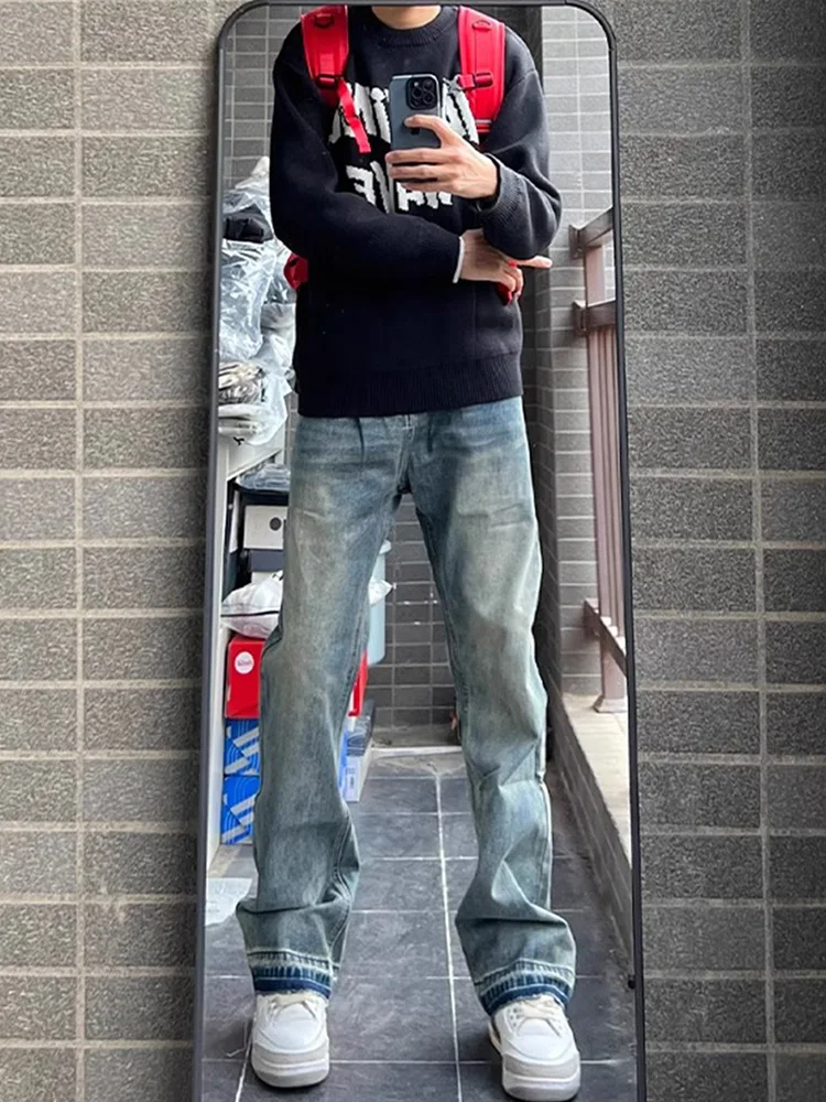 Американские ретро синие джинсы с ножом, мужские облегающие эластичные прямые джинсы High Street Vibe, сезонные джинсы на весну и осень
Американские ретро синие джинсы с ножом, мужские облегающие эластичные прямые джинсы High Street Vibe, сезонные джинсы на весну и осень
