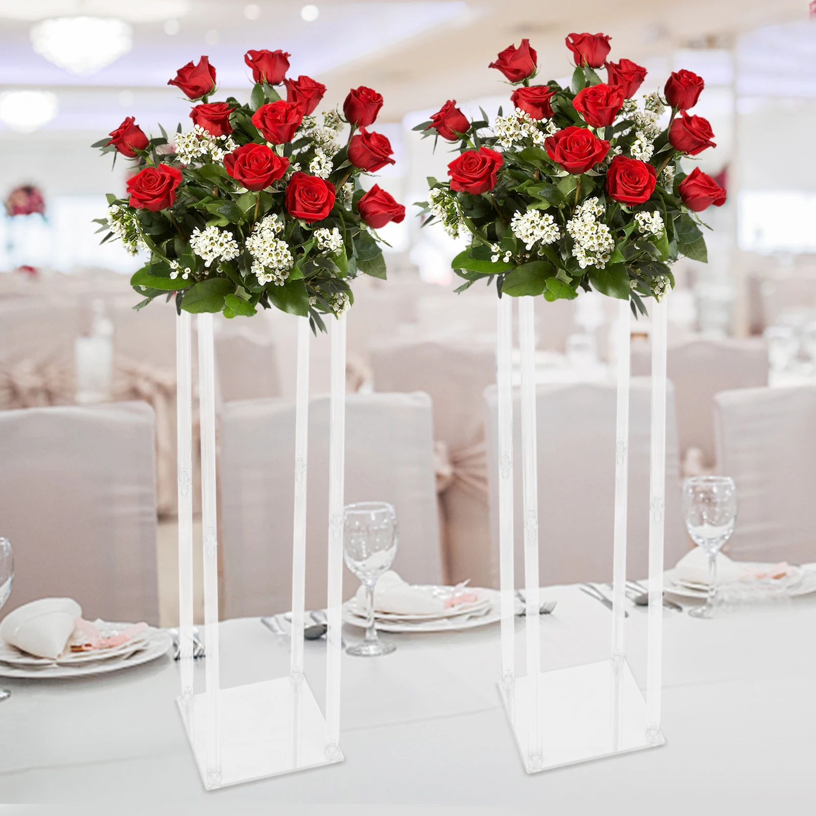 Wedding Flower Stand, Acrylic Wedding Geometric Flower Vase Column Stand for Wedding Party Table Centerpiece for Home Decor
Wedding Flower Stand, Acrylic Wedding Geometric Flower Vase Column Stand for Wedding Party Table Centerpiece for Home Decor