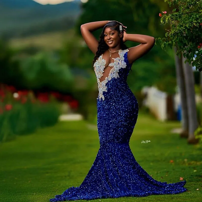 Stunning Blue Prom Dresses 2025 Luxury Mermaid Party Dress Long Crystal Sequined Elegant Celebrity Evening Gowns Customized
Stunning Blue Prom Dresses 2025 Luxury Mermaid Party Dress Long Crystal Sequined Elegant Celebrity Evening Gowns Customized