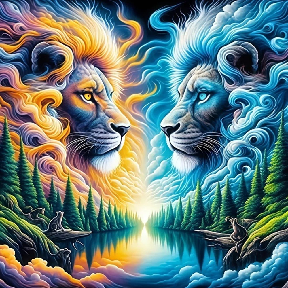 EverShine DIY 5D Diamond Painting Lion Animal Full Drill Mosaic Kit Forest Tree Embroidery Lake Scenery Modern Home Decoration
EverShine DIY 5D Diamond Painting Lion Animal Full Drill Mosaic Kit Forest Tree Embroidery Lake Scenery Modern Home Decoration