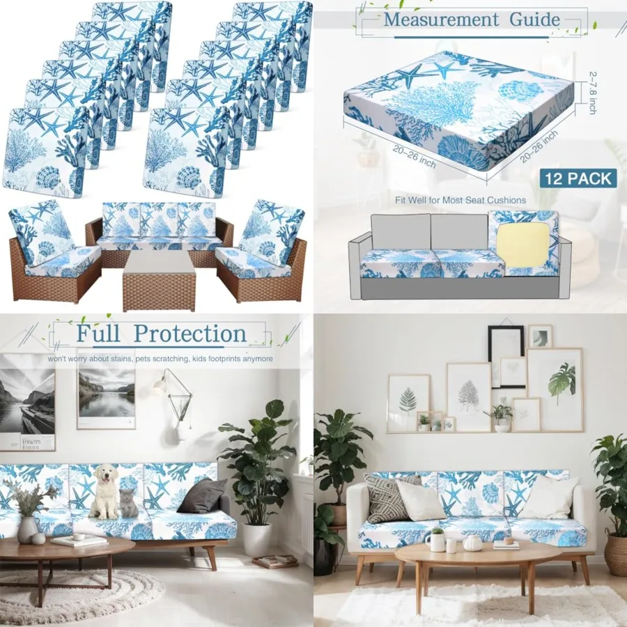 12 Pcs Patio Cushion Covers Outdoor Stretch Sofa Couch Cover Replacement Couch Slipcover Sofa Seat Chair Porch Patio Furniture
12 Pcs Patio Cushion Covers Outdoor Stretch Sofa Couch Cover Replacement Couch Slipcover Sofa Seat Chair Porch Patio Furniture