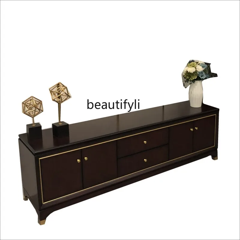 American light luxury postmodern TV cabinet neoclassical solid wood audio-visual, simple walnut TV cabinet
American light luxury postmodern TV cabinet neoclassical solid wood audio-visual, simple walnut TV cabinet
