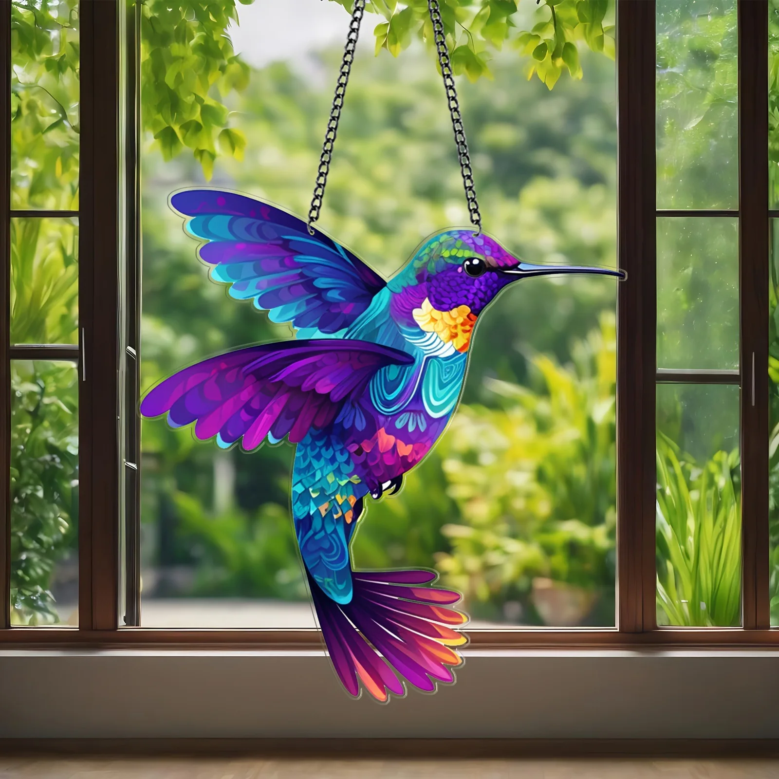 Colorful beautiful little hummingbird window decoration wall decoration creative process pendant home decoration listing
Colorful beautiful little hummingbird window decoration wall decoration creative process pendant home decoration listing