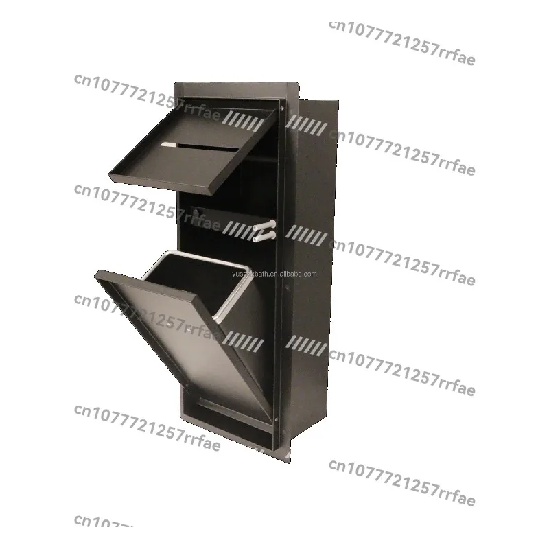 Concealed trash can with paper holder 304 stainless steel recessed wall-mounted tissue box bathroom trash can niche 
Concealed trash can with paper holder 304 stainless steel recessed wall-mounted tissue box bathroom trash can niche