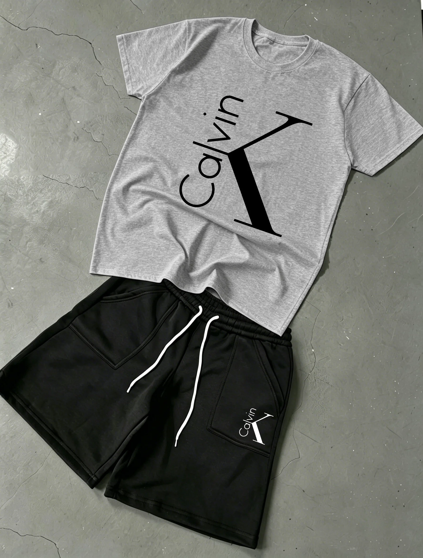 Unisex Big Slant K Print Cotton Top & Fleece Shorts Set, Low-key Premium Matching Outfit for Daily Wear
Unisex Big Slant K Print Cotton Top & Fleece Shorts Set, Low-key Premium Matching Outfit for Daily Wear