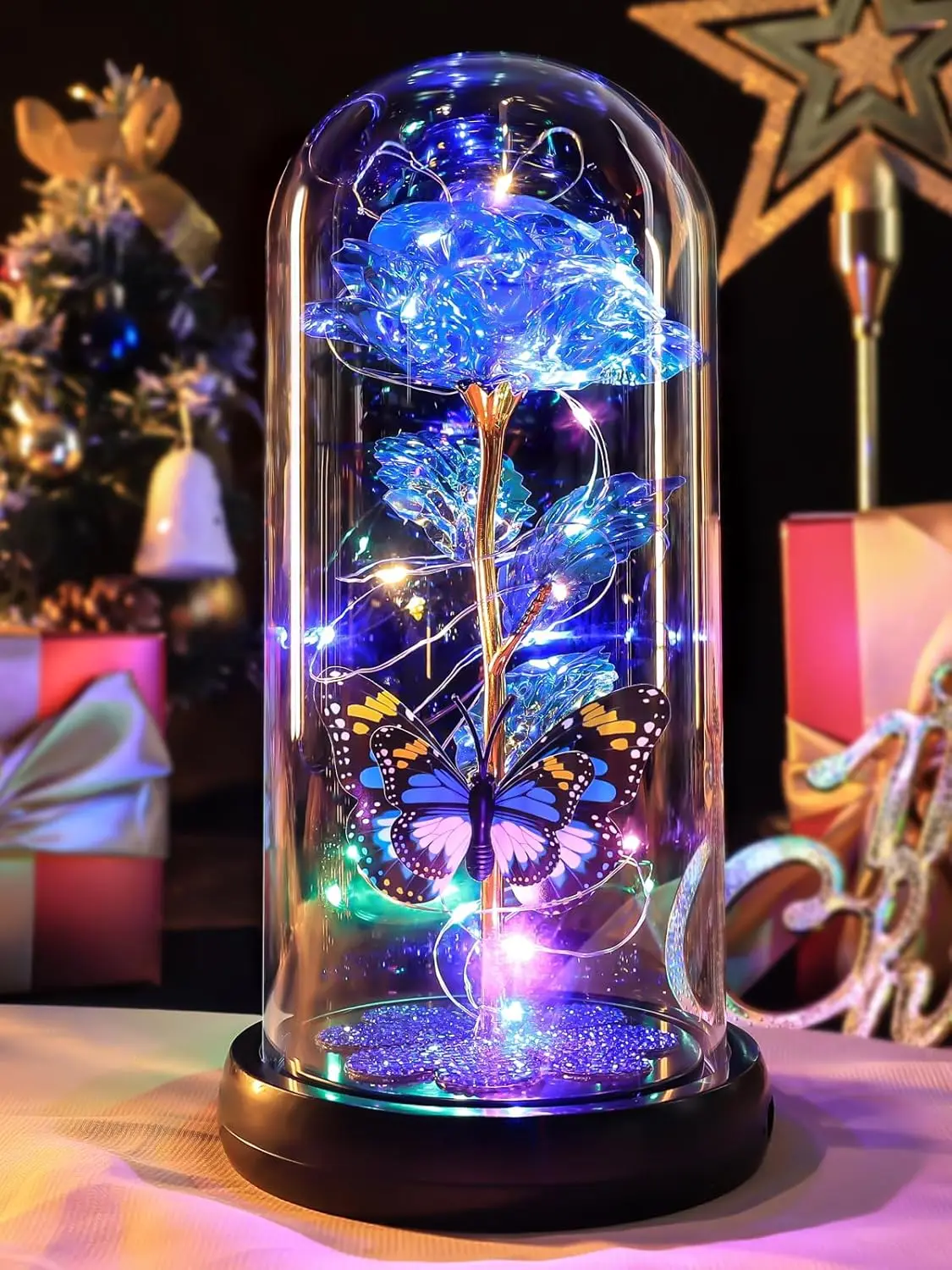 Mothers Day Rose Gifts for Mom Birthday Gift for Women, Rechargeable Galaxy Glass Rose in Glass Dome Crystal Eternal Ros
Mothers Day Rose Gifts for Mom Birthday Gift for Women, Rechargeable Galaxy Glass Rose in Glass Dome Crystal Eternal Ros