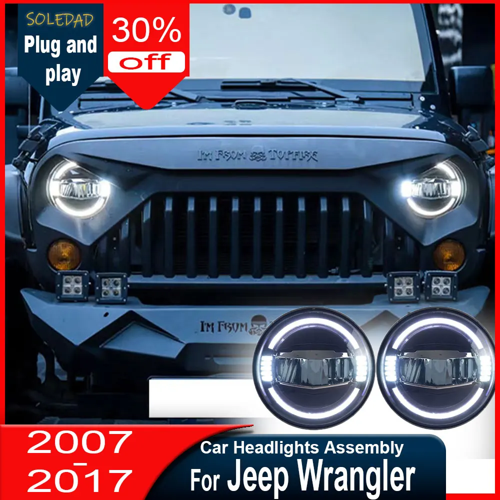 A pair Car Headlights For Jeep Wrangler 2007-2017 LED Car Lamps Daytime Running Lights Dynamic Turn Signals Car Accessories
A pair Car Headlights For Jeep Wrangler 2007-2017 LED Car Lamps Daytime Running Lights Dynamic Turn Signals Car Accessories