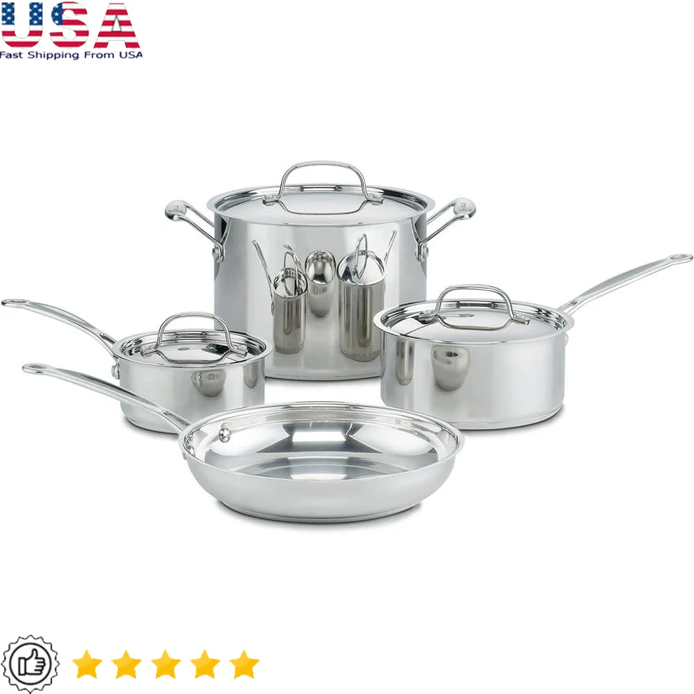 7-Piece Cookware Set Comprises Cookware Essentials Include Saucepans Stockpot Skillet Professional Performance Stainless Steel
7-Piece Cookware Set Comprises Cookware Essentials Include Saucepans Stockpot Skillet Professional Performance Stainless Steel