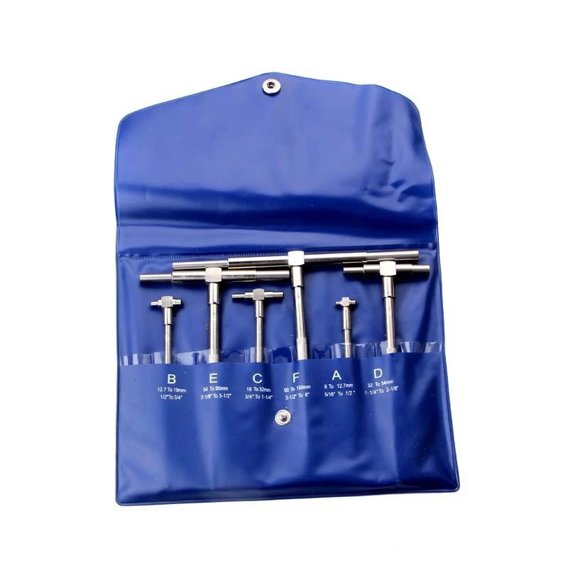 6 Piece Telescopic Gauge Inner Diameter Gauge 8-150Mm 5/16-6 Inch Telescopic Gauge
6 Piece Telescopic Gauge Inner Diameter Gauge 8-150Mm 5/16-6 Inch Telescopic Gauge