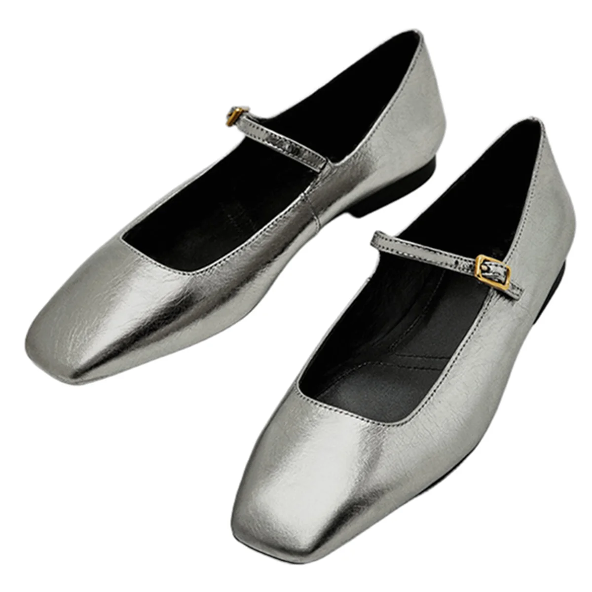Dave&Di Minimalist Women's Loafers Shoes French Retro Square Toe Silver Genuine Leather Flat Mary Jane Shoes Women
Dave&Di Minimalist Women's Loafers Shoes French Retro Square Toe Silver Genuine Leather Flat Mary Jane Shoes Women