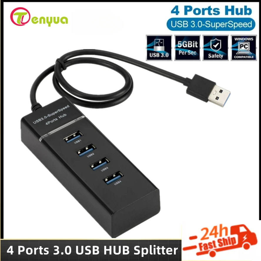 4 Ports 3.0 USB HUB Splitter High Speed Multi Splitter USB Adapter Expander Cable For Desktop Xiaomi Laptop Adapter USB HUB
4 Ports 3.0 USB HUB Splitter High Speed Multi Splitter USB Adapter Expander Cable For Desktop Xiaomi Laptop Adapter USB HUB