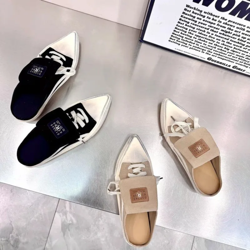 Personality Baotou Slippers Fashion Pointed Toe Shallow Mouth Lace-up Platform Non-Slip Flat Sandals
Personality Baotou Slippers Fashion Pointed Toe Shallow Mouth Lace-up Platform Non-Slip Flat Sandals