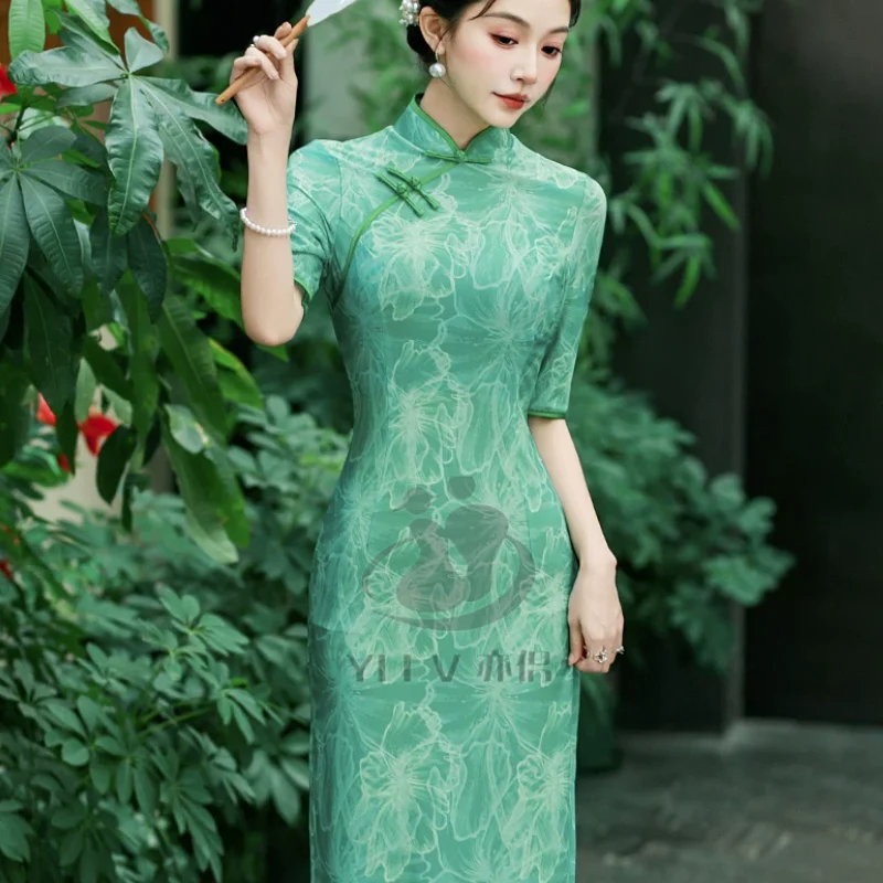 Cheongsam Women's Retro Artistic Chinese Style Long Runway Performance Outfit
Cheongsam Women's Retro Artistic Chinese Style Long Runway Performance Outfit
