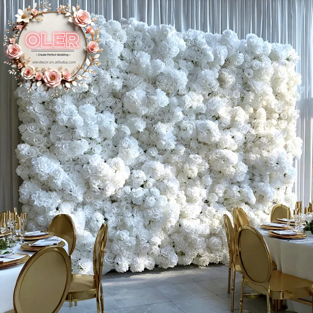 Decor White Flower With Floral Rose Peonies Artificial Flowers Backdrop On Cloth Base For Wedding Wall Decorations
Decor White Flower With Floral Rose Peonies Artificial Flowers Backdrop On Cloth Base For Wedding Wall Decorations