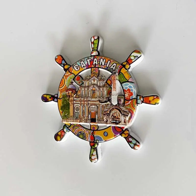 Italian Ship Wheel Steering Wheel Refrigerator Magnet Travel Souvenir 3D Resin Magnet Unique Gift
Italian Ship Wheel Steering Wheel Refrigerator Magnet Travel Souvenir 3D Resin Magnet Unique Gift
