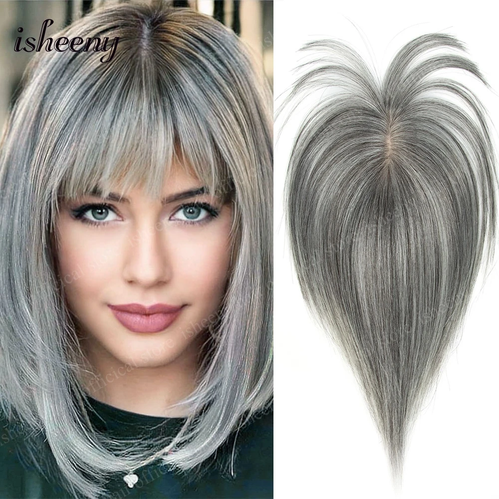Isheeny 8-14 дюймов Настоящие топперы из натуральных волос для женщин на каждый день 360 ° 3D-шиньон с челкой и истонченной челкой серого цвета для женщин
Isheeny 8-14 дюймов Настоящие топперы из натуральных волос для женщин на каждый день 360 ° 3D-шиньон с челкой и истонченной челкой серого цвета для женщин