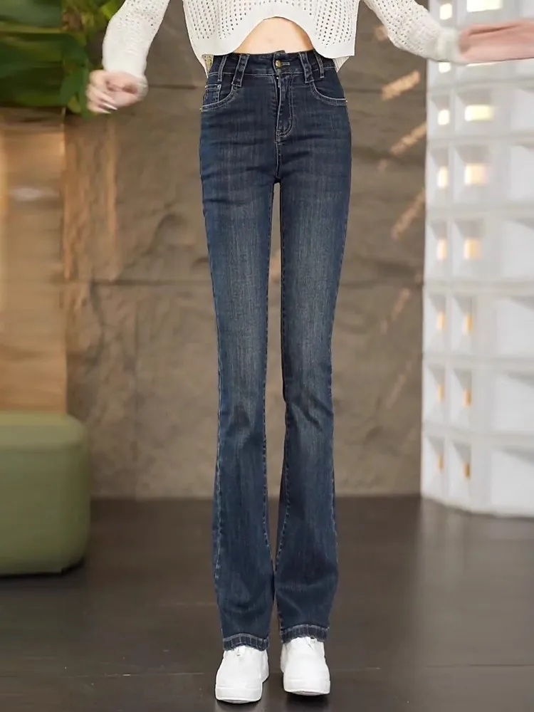 Женские джинсы-клеш с высокой талией, утягивающие, повседневные, с декоративными элементами, из денима, устойчивые к сминанию, с высокой эластичностью
Женские джинсы-клеш с высокой талией, утягивающие, повседневные, с декоративными элементами, из денима, устойчивые к сминанию, с высокой эластичностью