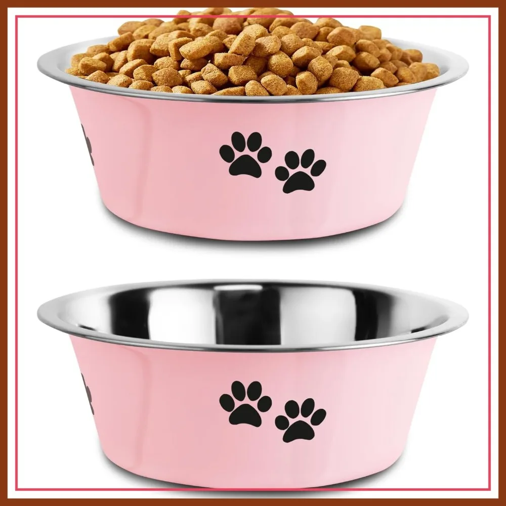 Stainless Steel Dog Bowls, Nonslip Rubber Bottom, No Spill, Insulated, 29oz for Large Medium Small Dogs, Pink
Stainless Steel Dog Bowls, Nonslip Rubber Bottom, No Spill, Insulated, 29oz for Large Medium Small Dogs, Pink