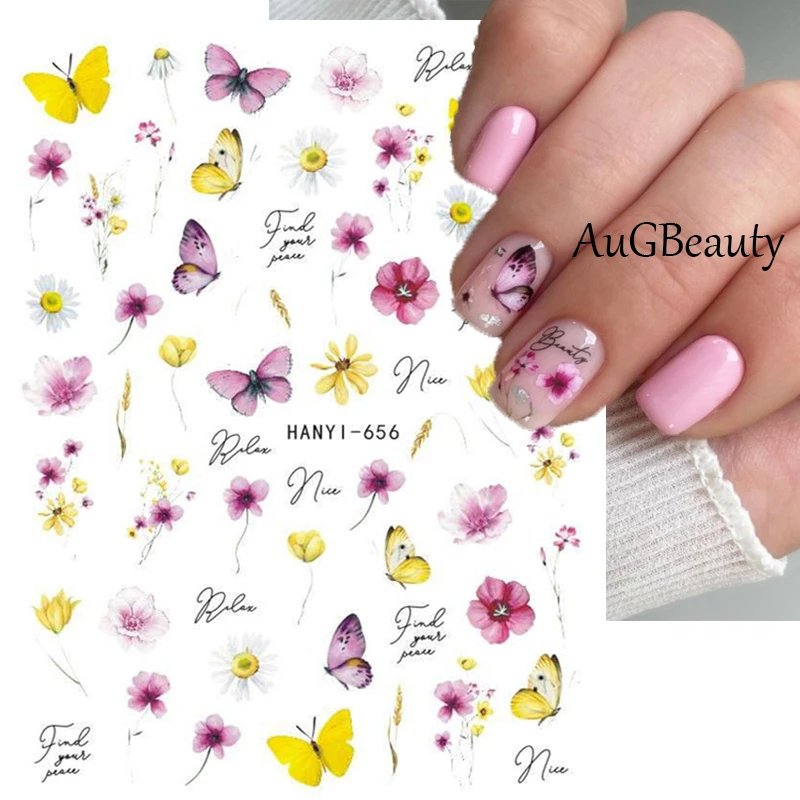 Nail Art Decals White Daisy Pink Yellow Petals Flowers Butterflys Back Glue Nail Stickers Decoration For Nail Tips Beauty
Nail Art Decals White Daisy Pink Yellow Petals Flowers Butterflys Back Glue Nail Stickers Decoration For Nail Tips Beauty