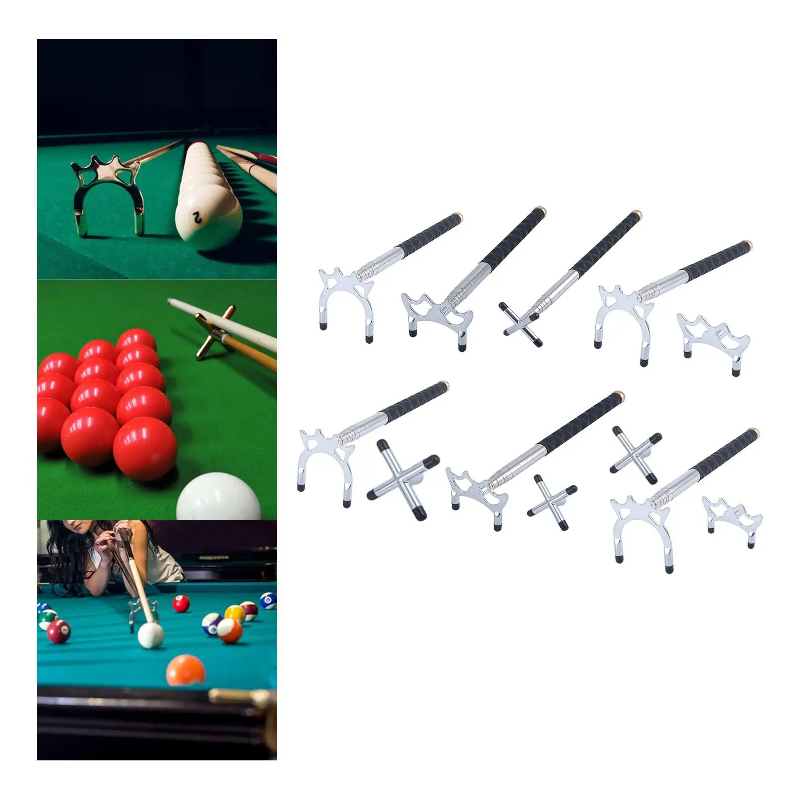 Extendable Billiards Cue Stick Bridge Bridge Head Stainless Steel Portable for Pool Table Competition Indoor Game Snooker
Extendable Billiards Cue Stick Bridge Bridge Head Stainless Steel Portable for Pool Table Competition Indoor Game Snooker