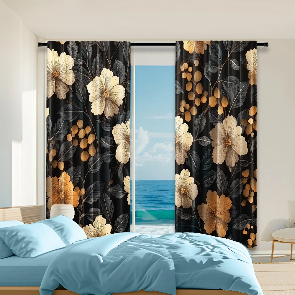 2 pcs, versatile polyester transparent curtains for home decoration Brown Boho Floral for use in bedrooms and living rooms
2 pcs, versatile polyester transparent curtains for home decoration Brown Boho Floral for use in bedrooms and living rooms