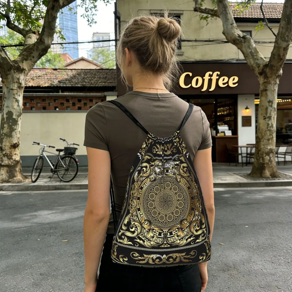 Greek Keys Ornate Floral Baroque Gold Backpacks Casual Drawstring Bundle Pocket Shoes Bag Book Bags for Man Woman Students
Greek Keys Ornate Floral Baroque Gold Backpacks Casual Drawstring Bundle Pocket Shoes Bag Book Bags for Man Woman Students
