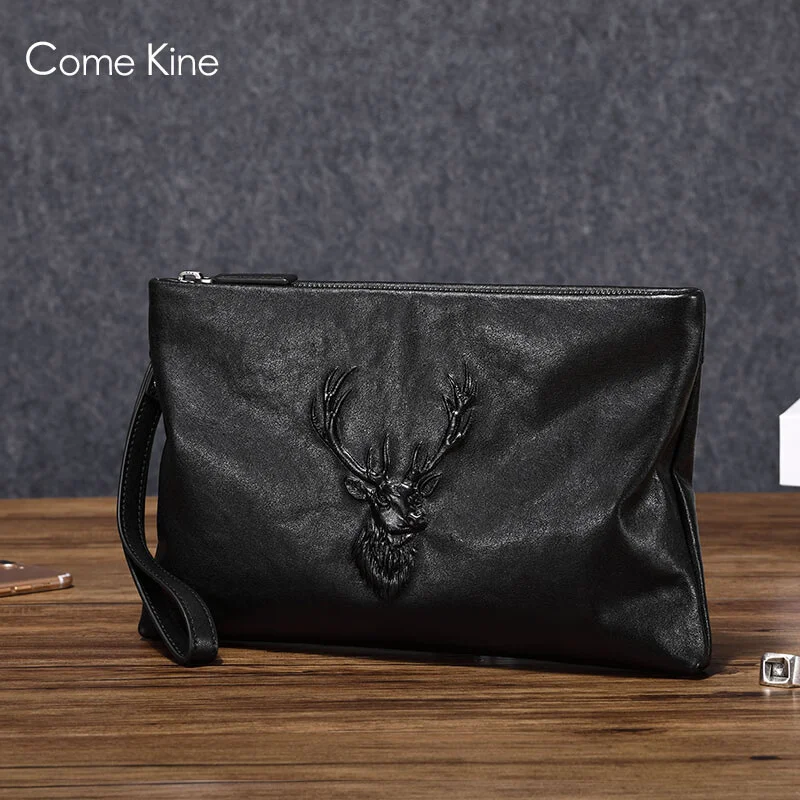 ComeKine Handbag Men's Cowhide 2023 New Tidal Deer Head Envelope Soft Leather Large Capacity Business Black
ComeKine Handbag Men's Cowhide 2023 New Tidal Deer Head Envelope Soft Leather Large Capacity Business Black