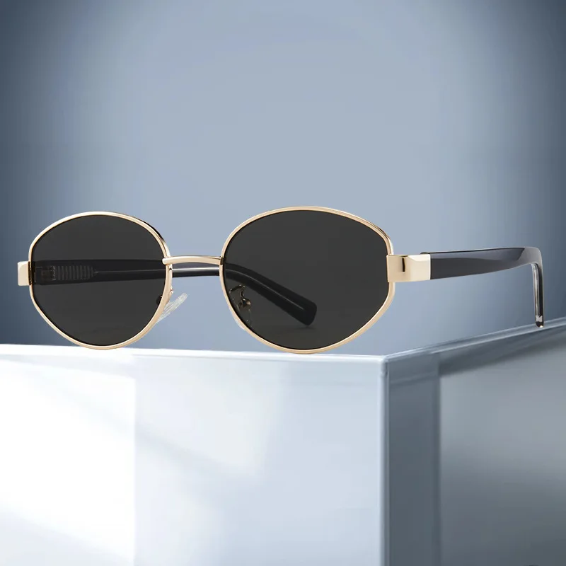 Trendy Women's Small Frame Metal Sunglasses UV Protection Fashion Acetate Temple Glasses for Stylish High-end Look
Trendy Women's Small Frame Metal Sunglasses UV Protection Fashion Acetate Temple Glasses for Stylish High-end Look